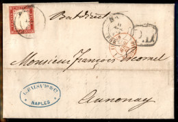 Regno - Vittorio Emanuele II - Batdirect (manoscritto) - 40 Cent (16E - Sardegna) - Lettera Da Napoli A Annonay Del 11.4 - Andere & Zonder Classificatie