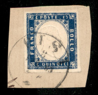 Regno - Vittorio Emanuele II - 1863 - 15 Cent (11) Usato Su Frammento Da Pisa 8.2.63 - Sonstige & Ohne Zuordnung