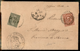 Regno - Umberto I - 1 Cent Vitt. Em. II + 10 Cent Umberto I (14 + 38) Su Piego Da Chiavenna Per Santa Maria Maggiore Del - Other & Unclassified