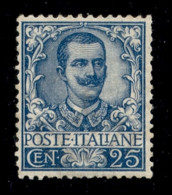 Regno - Vittorio Emanuele III - 1901 - 25 Cent Floreale (73) - Gomma Integra - Ottimamente Centrato - Dentellatura Caren - Andere & Zonder Classificatie