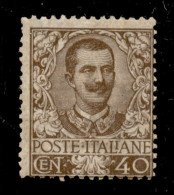 Regno - Vittorio Emanuele III - 1901 - 40 Cent Floreale (74) - Gomma Originale - Otros & Sin Clasificación