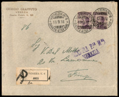 Regno - Vittorio Emanuele III - Prestito Nazionale 1917 - 50 Cent Michetti (Unificato 1 - Varietà) - Coppia Con Soprasta - Otros & Sin Clasificación