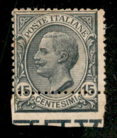 Regno - Vittorio Emanuele III - 1917/20 - Leoni 15 Cent Con Dentellatura Inferiore Fortemente Spostata In Alto - Non Den - Autres & Non Classés