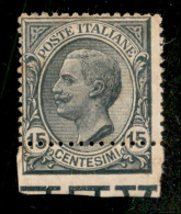 Regno - Vittorio Emanuele III - 1917/20 - Leoni 15 Cent Con Dentellatura Inferiore Fortemente Spostata In Alto - Non Den - Otros & Sin Clasificación