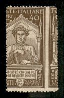 Regno - Vittorio Emanuele III - 1921 - Dante Alighieri 40 Cent Con Dentellatura Verticale Fortemente Spostata A Destra ( - Otros & Sin Clasificación