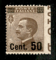 Regno - Vittorio Emanuele III - 1923/27 - Michetti 50 Cent Su 40non Dentellato A Destra Con Bordo Foglio (139w) - Gomma  - Otros & Sin Clasificación