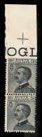 Regno - Vittorio Emanuele III - 1925 - Michetti Coppia Verticale 30 Cent - Esemplare Superiore Non Dentellato In Alto Co - Autres & Non Classés