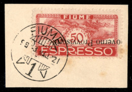 Occupazioni I Guerra Mondiale - Fiume - 1921 - Espressi - 50 Cent Governo Provvisorio (6aac) Usato Su Frammento - Sopras - Other & Unclassified