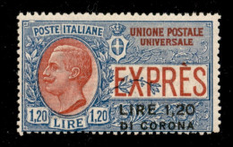 Occupazioni I Guerra Mondiale - Dalmazia - 1922 - 1,20 Lire Su 1,20 (2 - Espressi) - Gomma Integra - Andere & Zonder Classificatie