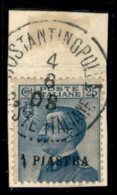 Uffici Postali All'Estero - Levante - Costantinopoli - 1908 - 1 Piastra Su 25 Cent (11f) Con Cifra Apposta A  Mano - Usa - Andere & Zonder Classificatie