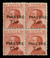 Uffici Postali All'Estero - Levante - Costantinopoli - 1922 - 7,50 Piastre Su 60 Cent (53db) Con Soprastampe Oblique - Q - Other & Unclassified