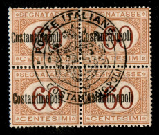 Uffici Postali All'Estero - Levante - Costantinopoli - 1922 - Quartina Del 60 Cent (3bab) Con Soprastampe A Sinistra - G - Other & Unclassified