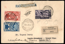 Colonie - Emissioni Generali - Aerogramma Raccomandato Affrancato Con 50 Lire Cinquantenario Eritreo (21) + Complementar - Sonstige & Ohne Zuordnung