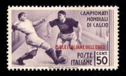 Colonie - Egeo - Emissioni Generali - 1934 - 50 Cent Calcio (77) - Gomma Originale - Autres & Non Classés