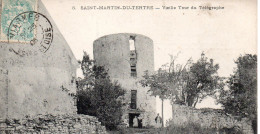 95 .SAINT MARTIN DU TERTRE. Vieille Tour Du Télégraphe , Animée .1906. - Saint-Martin-du-Tertre