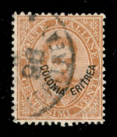 Colonie - Eritrea - 1893 - 20 Cent Umberto (5f) Usato - Soprastampa Spostata In Alto E A Destra - Non Comune - Andere & Zonder Classificatie