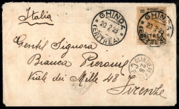 Colonie - Eritrea - Ghinda 20.2.23 - Busta Affrancata Con 50 Cent Su 5 Anna (59) Per Firenze - Autres & Non Classés