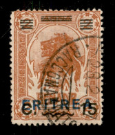 Colonie - Eritrea - 1924 - 15 Cent Su 2 Anna (83 Varietà De) Con Soprastampa Eritrea A Cavallo Del Valore - Usato - Sonstige & Ohne Zuordnung