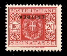 Colonie - Eritrea - 1934 - 20 Lire (38a) Con Soprastampa Capovolta - Gomma Integra - Oliva + Diena - Other & Unclassified
