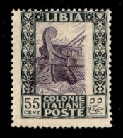 Colonie - Libia - 1925 - 55 Cent Pittorica (52b Varietà F - Torino) Con Centro Spostato - Gomma Integra - Cert. AG - Andere & Zonder Classificatie