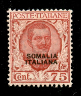 Colonie - Somalia - 1926 - 75 Cent Floreale (99) - Gomma Originale - Ottimamente Centrato - Otros & Sin Clasificación