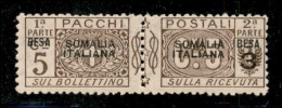 Colonie - Somalia - 1923 - 3 Besa Su 5 Cent (21b) Senza 3 A Sinistra - Gomma Integra - Diena - Sonstige & Ohne Zuordnung