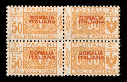 Colonie - Somalia - 1926 - 50 Cent (47a) Con Soprastampa In Alto - Coppia Verticale Con Doppia Soprastampa (una In Albin - Sonstige & Ohne Zuordnung