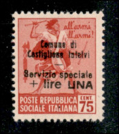 Emissioni Locali - Castiglione D'Intelvi - 1945 - 1 Lira Su 75 Cent (11) - Gomma Integra - Cert. AG - Andere & Zonder Classificatie