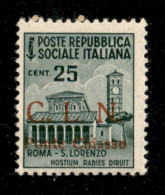 C.L.N. - Ponte Chiasso - 1945 - 25 Cent (4bb) - L Punto Piccolo - Gomma Integra - Otros & Sin Clasificación