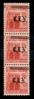 C.L.N. - Torino - 1945 - 20 Cent (Unificato 4 - Errani 4b) - Striscia Di Tre Con Soprastampe A Destra - Gomma Integra -  - Altri & Non Classificati