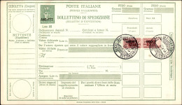 Trieste  - AMG FTT - 300 Lire (24 - Pacchi Postali) Annullato A Trieste Il 13.5.52 Su Bollettino Da 25 Lire (P16) Non Us - Otros & Sin Clasificación