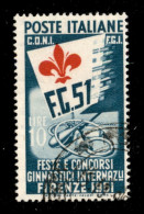 Repubblica - 1951 - 10 Lire Ginnici (662c) Con Giglio Spostato A Sinistra - Usato - Altri & Non Classificati