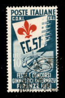 Repubblica - 1951 - 10 Lire Ginnici (662c) Con Giglio Spostato A Sinistra - Usato - Otros & Sin Clasificación