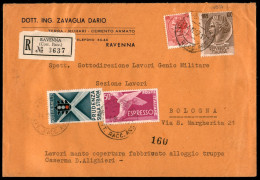 Repubblica - 100 Lire Turrita (785) Con Dentellatura Spostata A Sinistra + Complementari (771 + 815/l + 33) Su Raccomand - Andere & Zonder Classificatie