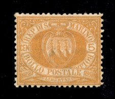 San Marino - 1890 - 5 Cent (2) - Gomma Originale - Ottimamente Centrato - Altri & Non Classificati