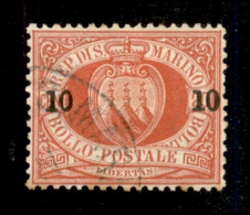 San Marino - 1892 - 10 Cent Su 20 (11) - Usato - Centratura Eccezionale - Splendido - Cert AG - Andere & Zonder Classificatie