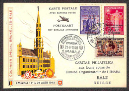 Europa - Belgio - Imaba 21.8.48 - Due Aerogrammi Da Bruxelles A Basilea - Other & Unclassified