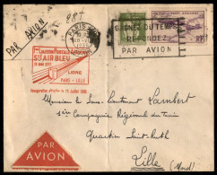 Europa - Francia - 1935 (10 Luglio) - Parigi Lille AIR BLEU - Aerogramma Del Volo - Other & Unclassified