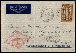 Europa - Francia - 1937 (1 Marzo) - Francia Senegal - Muller 397 - Aerogramma Da Parigi A Ziguinchor - Otros & Sin Clasificación