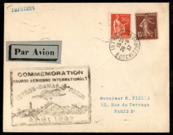Europa - Francia - 1937 (20 Agosto) - Istres Damasco Parigi - Muller 409 - Aerogramma Del Volo - Otros & Sin Clasificación