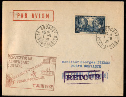 Europa - Francia - 1939 (1 Giugno) - Francia Finlandia - Muller 456 - Aerogramma Del Volo - Andere & Zonder Classificatie