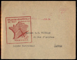 Europa - Francia - 1939 (25 Luglio) - Parigi Marsiglia - Muller 460 - Aerogramma Per Cannes - Otros & Sin Clasificación