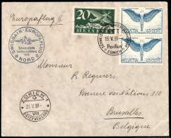 Europa - Svizzera - 1939 (15/21 Maggio) - Europaflug Zurigo Zurigo - Muller 438 - Aerogramma Per Bruxelles - Other & Unclassified