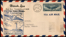 Oltremare - Stati Uniti D'America - 1939 (20 Maggio) - New York Marsiglia (Parigi) - Primo Volo F.a.m. 18 - Other & Unclassified