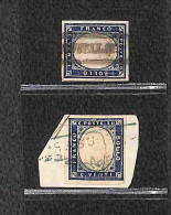 Lotti&Collezioni - Area Italiana - MODENA - 1860/1861 - Tre Lettere + Un Frammento + Un Valore Singolo Di Sardegna Usati - Sonstige & Ohne Zuordnung