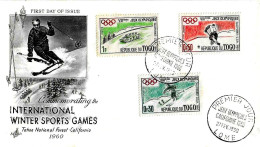 TOGO - 1960 VIII Jeux Olympiques Giochi Olimpici Invernali SQUAW VALLEY 3v. Su Busta Fdc - 5677 - Inverno1960: Squaw Valley