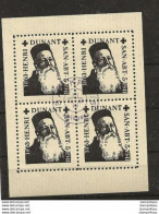 403 - 42 - Feuillet De 4 Timbres "Henri Dunant San Abt 5 - 1941" - Cachet Feldpost - Vignettes