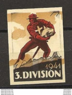406 - 32c -  Rare Timbre Non-dentelé Neuf "1941  3. Division" Variété D'impression - Vignetten