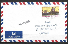 INDONESIE. N°1070 De 1985 Sur Enveloppe Ayant Circulé. Industrie Pétrolière. - Petrolio