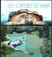 Burundi 2012 Marine Life Sea Turtle Endangered Species Red Sea Turtle，MS MNH - Ongebruikt